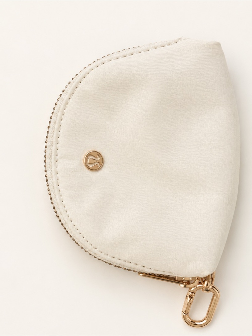 lululemon athletica Cream Pouch with Rose Gold Hardware